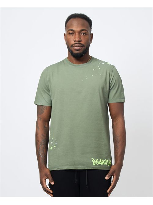 T-shirt ras du cou en coton avec mention DISCLAIMER | DS54858VERDE SALVIA